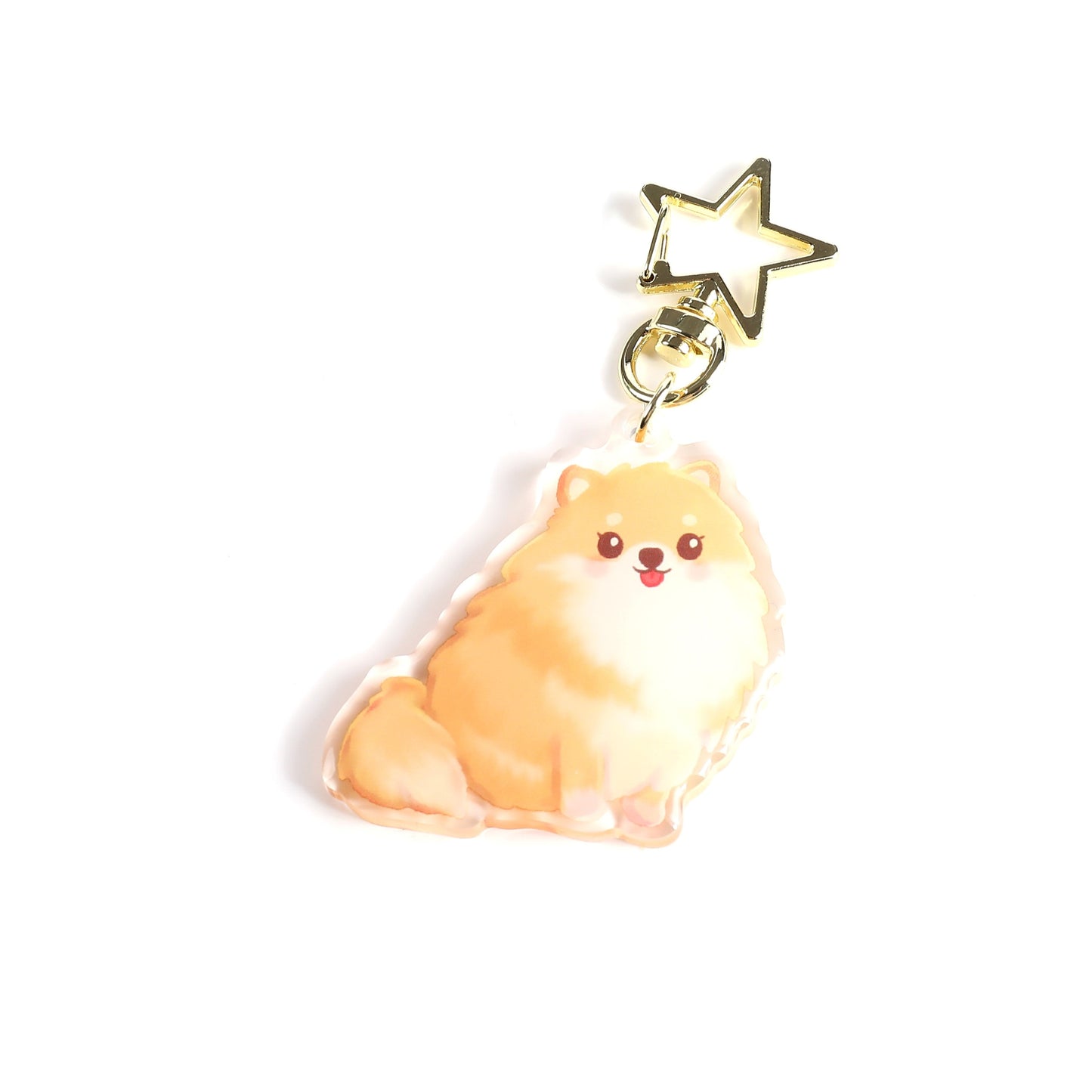 Pomeranian Dog Clear Acrylic Keychain