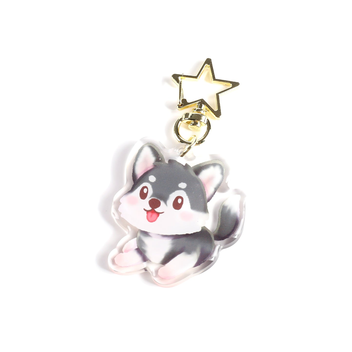 Husky Dog Clear Acrylic Keychain