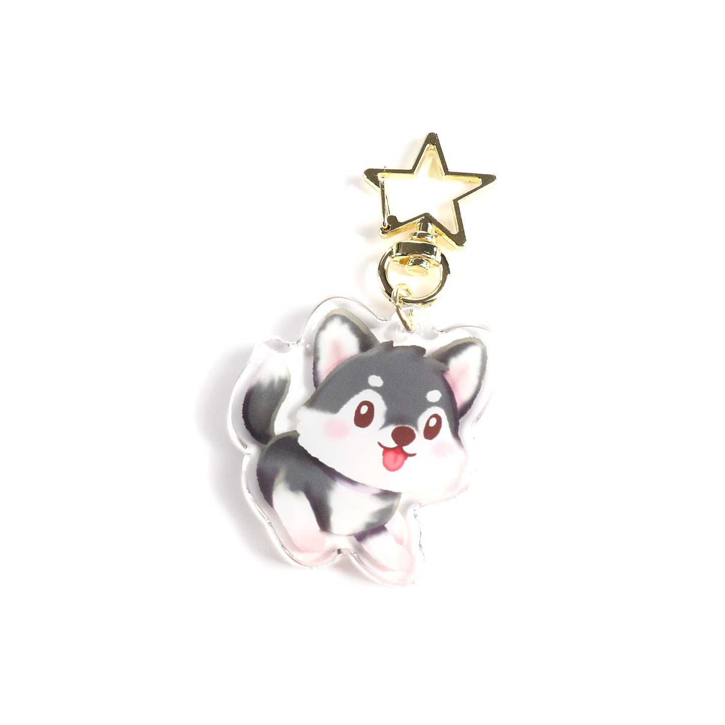 Husky Dog Clear Acrylic Keychain