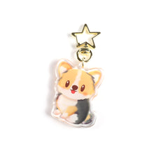 Load image into Gallery viewer, Tri-Color Corgi Dog Clear Acrylic Keychain
