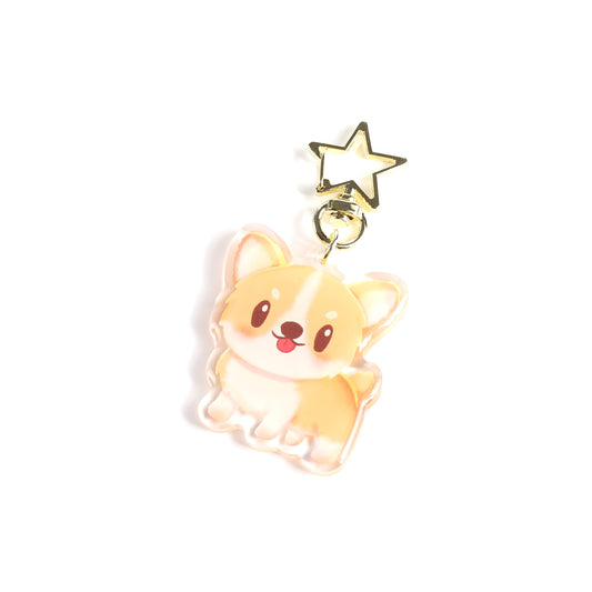 Corgi Dog Clear Acrylic Keychain