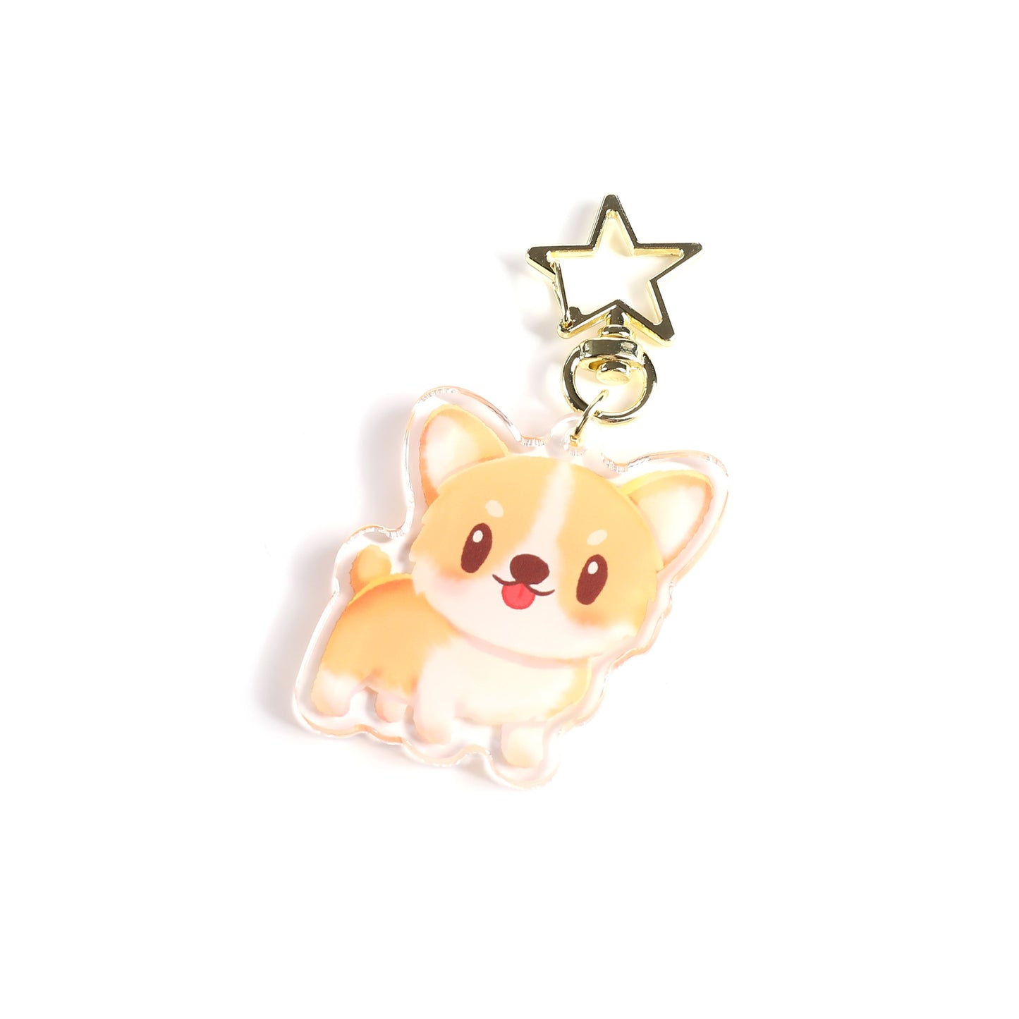 Corgi Dog Clear Acrylic Keychain