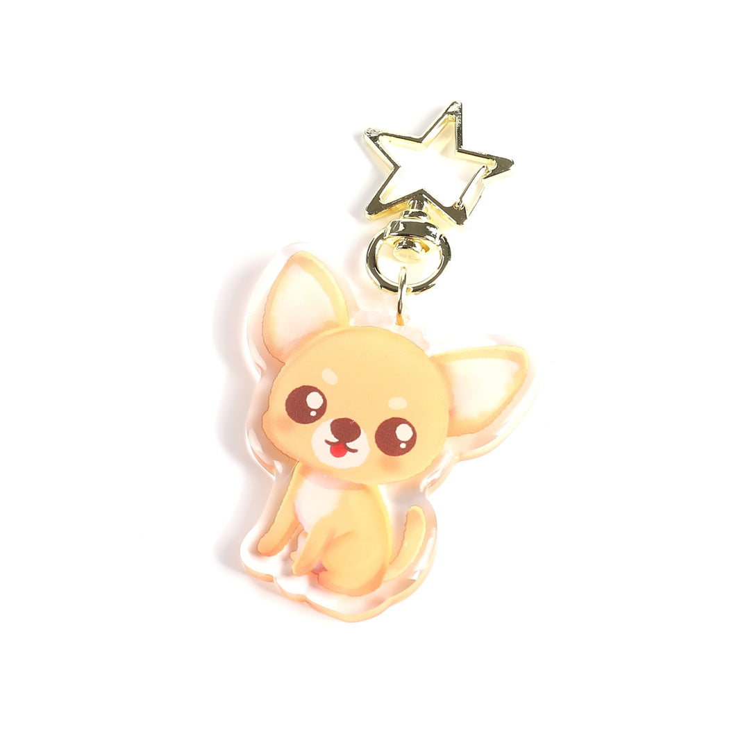 Chihuahua Dog Clear Acrylic Keychain