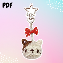 Load image into Gallery viewer, Bi-Color Cat Keychain Pattern
