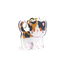 Load image into Gallery viewer, Calico Cat Clear Acrylic Keychain
