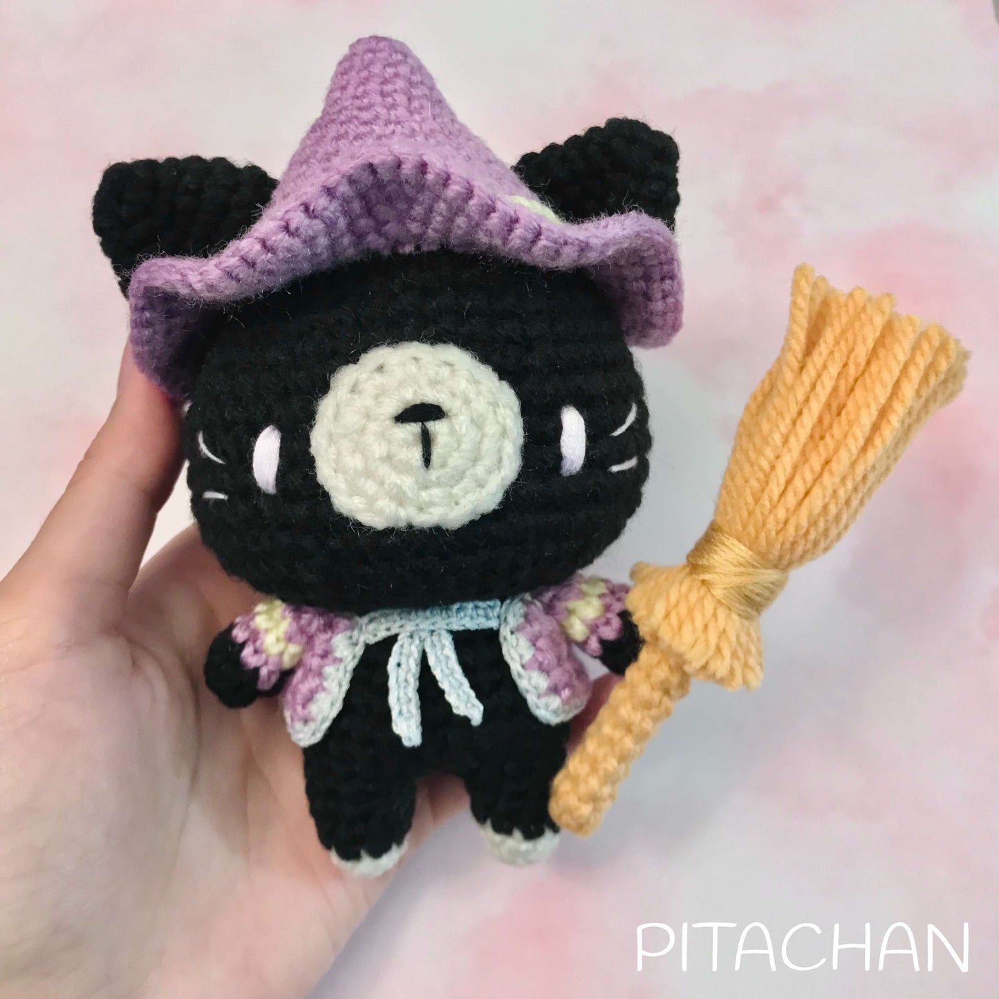 Kuro the Cat Wizard Pattern