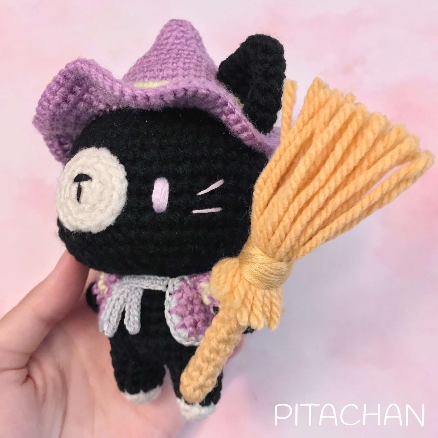 Kuro the Cat Wizard Pattern